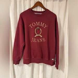 Tommy Jeans Capsule Crest Logo Crew Sweatshirt Unisex Men’s M Women’s M Cotton